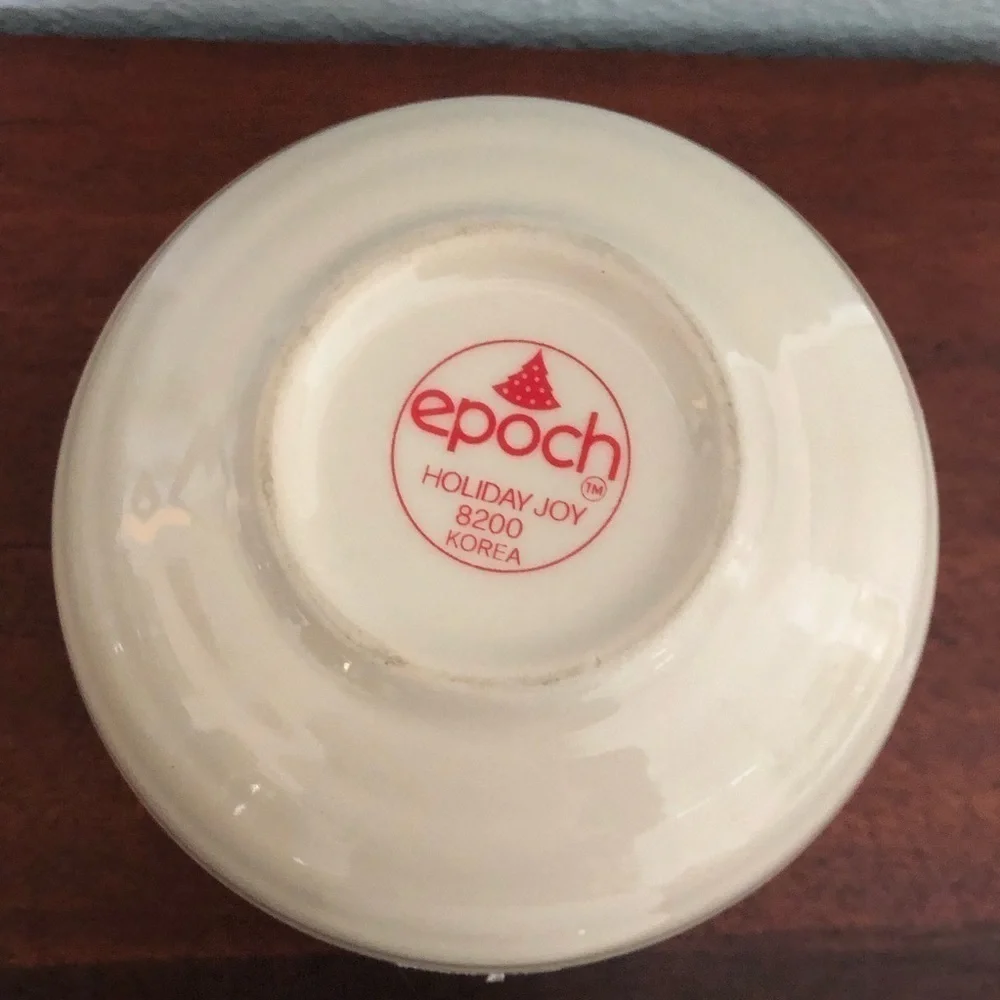 1970s MCM Epoch Brand Winter Holiday Cream and Sugar Set Angel Tree Model